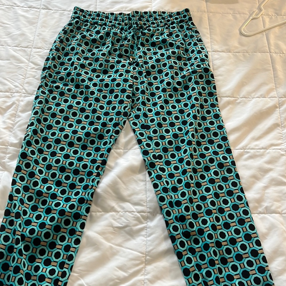 Abstract Print Drawstring Pants - image 1